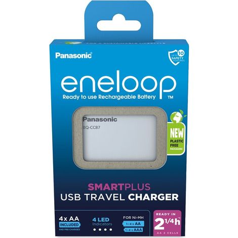 eneloop BQ-CC87 USB in&out Charger inkl. 4x AA Akkus (1/5)