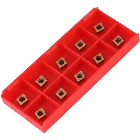 Jeffergarden Coffret de 10pcs Lames Inserts Rotatifs CNC Insert Carbure CCMT060204-HM YBC251 Outil Tournage Filtage pour Acier pour Tours, Fraiseuses (1/4)