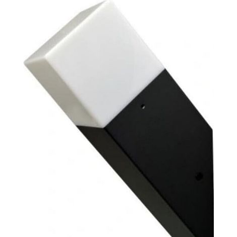 Applique lampada da parete muro esterno dal design moderno e innovativo colore nero e attacco per lampadine E27 (1/5)