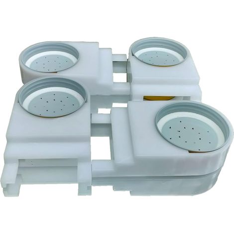 Futterspender für Honigbienen, 4 Stück Einmachglasdeckel, Kunststoff-Futterspender für den Bienenstockeingang mit perforiertem Deckel. Einfach zu installieren und langlebig