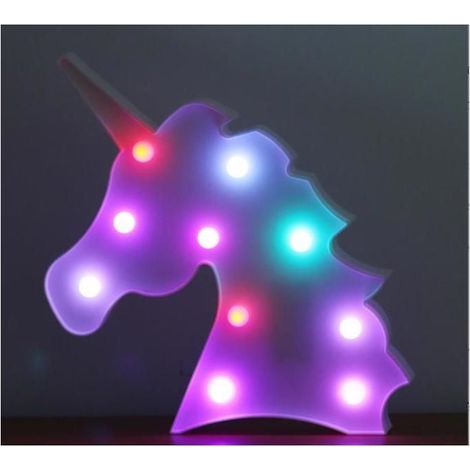 Veilleuse LED Licorne One Piece, lampe de modelage, décoration lumineuse de Noël (multicolore) - 30 x 23,5 x 3 cm (1/3)