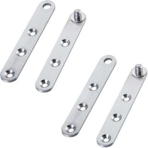 Paire de Charnières Pivotantes pour Porte/Fenêtre Inox 360° - 2 Paires en Pack (1/4)