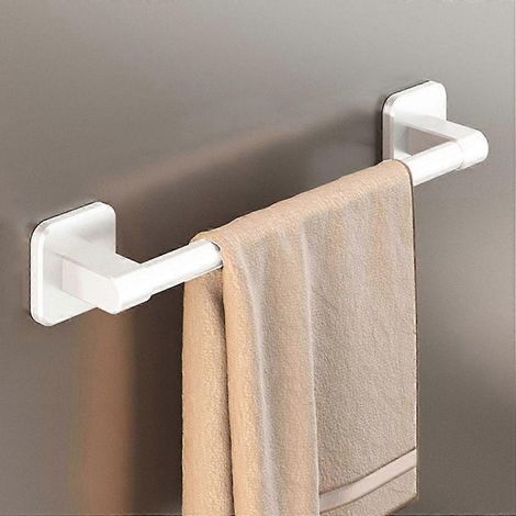 Barre porte-serviettes auto-adhésive, étagères de salle de bain sans perçage, nouvel organisateur de salle de bain, articles ménagers (1/5)