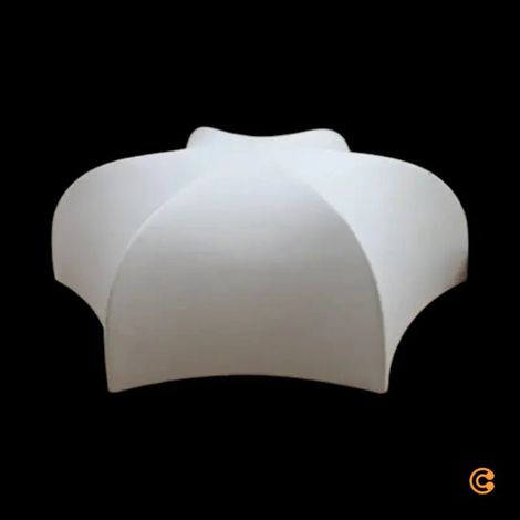 [GEBRAUCHT] B-Ware ferm LIVING Wandleuchte Wandlampe Poem Leuchte Ø 58 cm Stahl Vlies weiß (1/2)