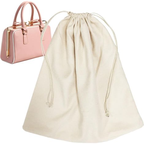 Lot de 2 sacs anti-poussière, housse de protection pour sac à main, sac de protection anti-poussière avec cordon de serrage, sac de rangement multifonction, housse grand sac à main, sac anti-poussière (1/5)
