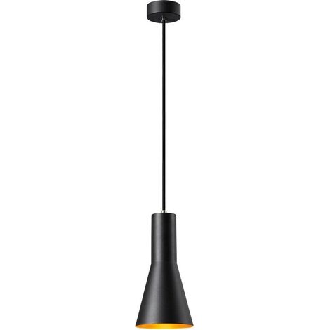 [GEBRAUCHT] B-Ware Slv Phelia Hängeleuchte Hängelampe Deckenlampe Leuchte Lampe Schwarz Gold ø 13cm (1/2)