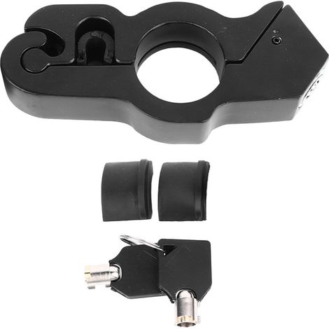 Universelles Lenkerschloss aus Aluminiumlegierung für Motorräder und E-Bikes, schwarz.