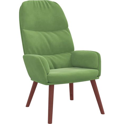 Sedia Relax Verde Chiaro in Velluto vidaXL (1/5)
