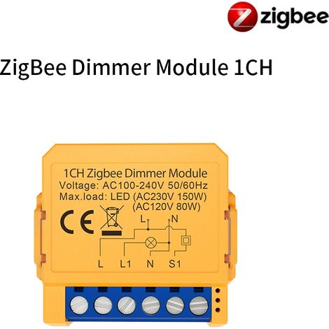 (Canal ZigBee-1) Module de commutation à gradation intelligente, compatible avec Tuya, Alexa et Google Home. (1/4)