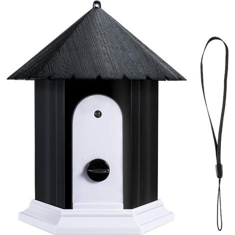Outdoor Waterproof Ultrasonic Anti Bark Control System, Anti Bark Teaching Education Ultrasound Training Device Stop Barking Without Electric Shock for Dogs (Black) (1/5)