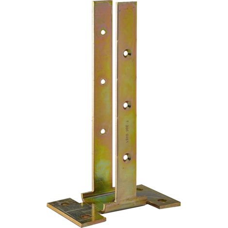 Pied de poteau pour poteau rainuré PBU 50x30x266 - Ep 5mm