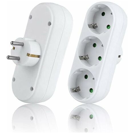 FENOPLASTICAPrise de conversion de puissance standard européen/allemand standard blanc  un tour trois (1/5)