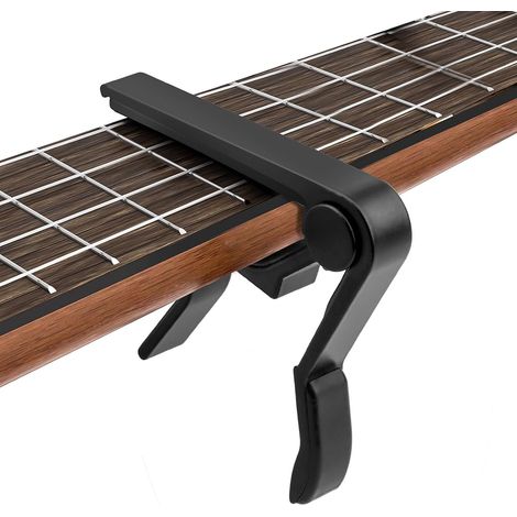 Capodastre pour guitare classique et électrique, capodastre pour guitare folk, guitare acoustique et électrique, guitare western, mandoline, banjo et ukulélé Noir (1/5)