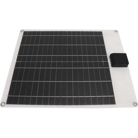 20W 5V/12V Dual-Ausgang Monokristallines Solarpanel Generator Batterieladegerät Kit für Auto, Boot, Wohnwagen, Wohnmobil, Weiß (1/5)