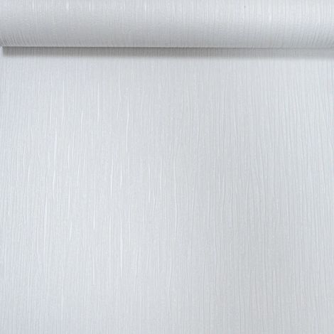 Plain White Stripe Wallpaper Thick Textured Slightly Imperfect Paste The Wall (1/4)