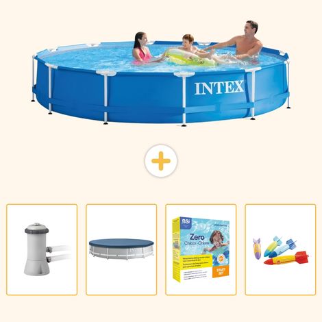 Intex Piscine Tubulaire Ronde - 366x76 cm - 5-pièces S231 (1/5)