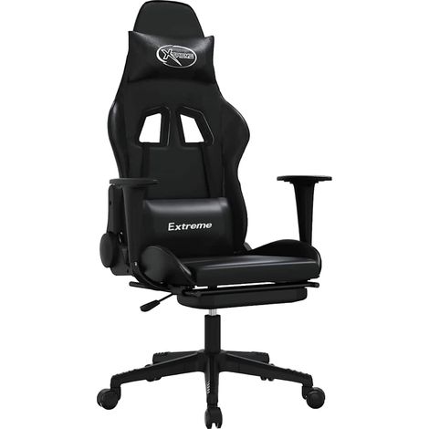 Maison Exclusive - Sedia da Gaming con Poggiapiedi Nero in Similpelle (1/5)
