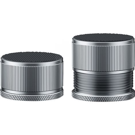 Adjustable risers - height from 2.3 cm to 4.2 cm, furniture risers, suitable for microwave/oven/sofa/furniture (set of 4, silver) (1/5)