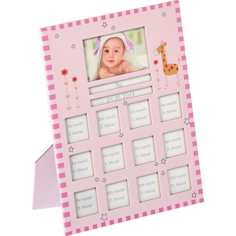 cadre photo bébé rose bébé animal BR148R (1/5)