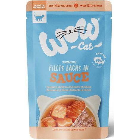 WOW Cibo umido per gatti Busta da 85 g - Filetto di salmone 85 g
