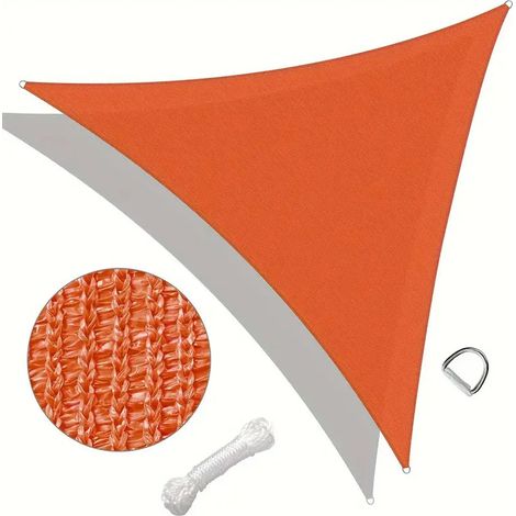 Toldo triangulaire pour l'extérieur, voile d'ombre pour patio, balcon, pliable, paysage, adapté à la terrasse, au jardin (1/5)