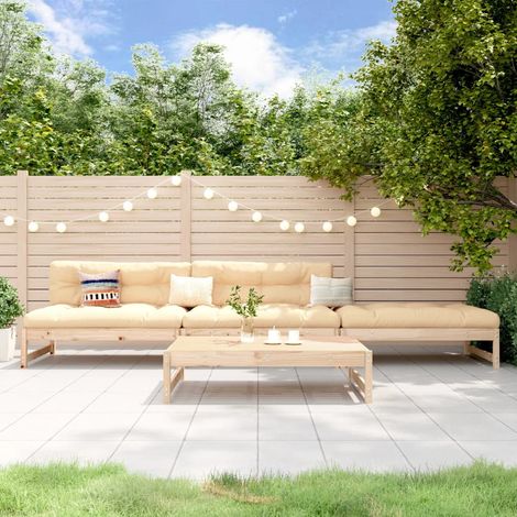 4-tlg. Garten-Lounge-Set,Gartenmöbel-Set Massivholz Kiefer vidaXL522146