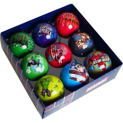DISNEY Scatola Set 9 Palla Di Natale Marvel Avenger