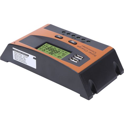 PWM-Solarladeregler mit automatischer Erkennung, 12/24 V Solarmodulregler, 20 A (1/5)