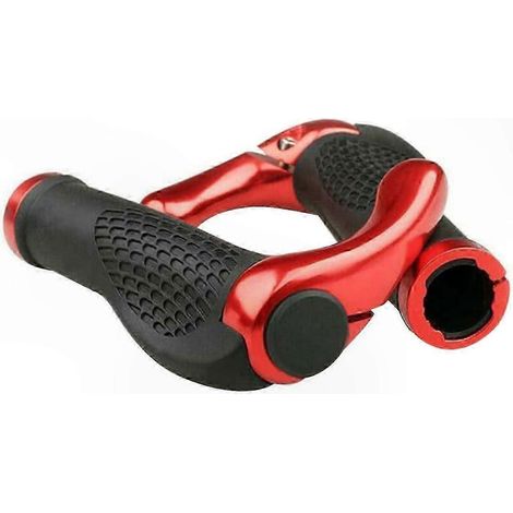 Poignée de guidon confortable pour vélo, antidérapante, grip ergonomique, compatible VTT et vélo de ville, design anti-glisse, revêtement caoutchouc durable, facile à installer, pack de 2 pièces. (1/5)