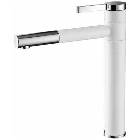 Robinet Mitigeur Lavabo Haut Blanc & Chromé Graffias - Style Moderne et Fonctionnel (1/5)