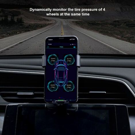 Moniteur de Pression des Pneus ABS + Cuivre, Capteur de Pression des Pneus Bluetooth 5.0 Prend en la Surveillance en Temps Réel pour Android pour iOS IP67 étanche (1/5)