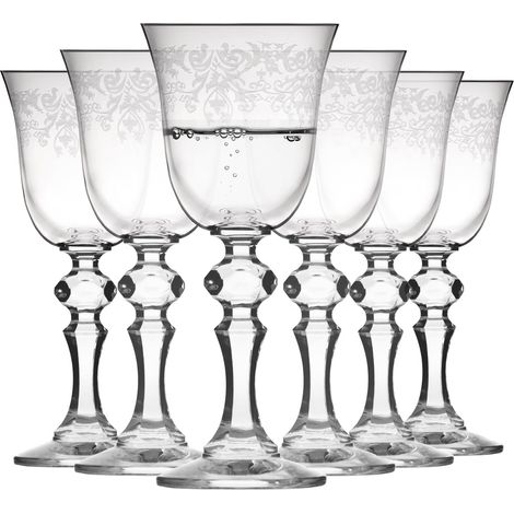 Verres à Vodka 60 ml Lot de 6 Collection Krista Deco Cristal Sans Plomb Design Classique avec Motif Transparent (1/5)