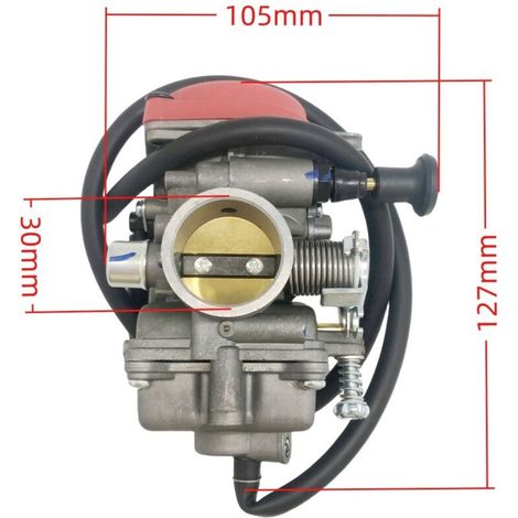 Carburateur MV30 adapté aux ATV250, EN250, JS250, QM250GY, GXT250 606-073. Système d'alimentation en carburant de taille standard d'origine pour véhicules tout-terrain.