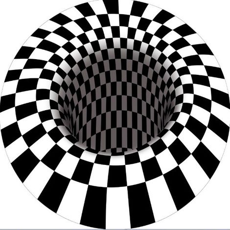 Stereoscopic circular carpet 3D illusion carpet, 60 60cm (1/5)