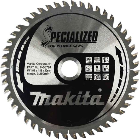 Makita B-56764 Specialized Lama per sega ad affondamento 165x20 mm per legno (1/3)