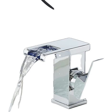 Rubinetto per lavabo alto, rubinetto monocomando, miscelatore acqua calda e fredda, cromato S (1/2)