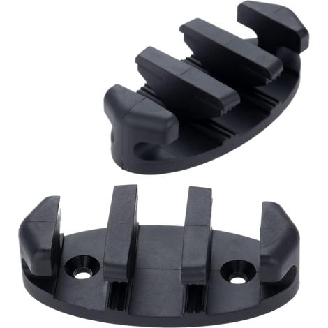 Set mit 2 Zickzack-Ankerklemmen, schwarze Nylon-Kajakklemmen für Kanus, Fischerboote und Kajakzubehör (1/5)