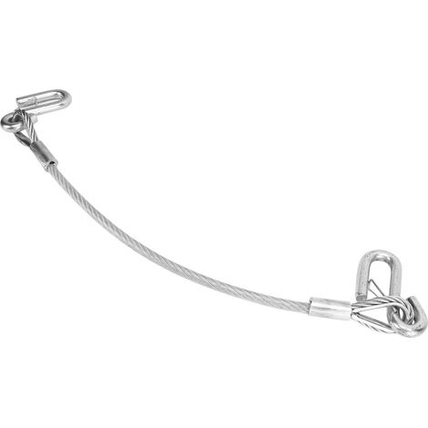 Chaîne de sécurité pour remorque de 70 cm, grande capacité de charge, robuste et fiable, câble de remorquage portable pour remorque et camping-car. (1/5)