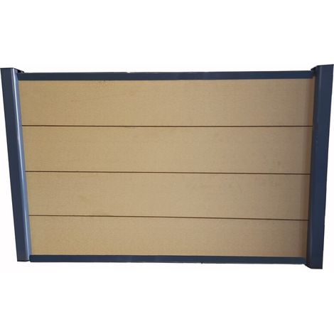Kit completo di partenza/finitura per recinzione 1,50 m L x 1,80 m A (3 colori) - Colore: beige chiaro, altezza: 180 cm, lunghezza: 150 cm