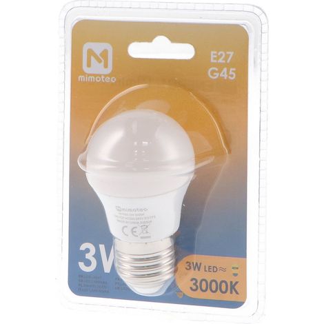 IluminaShop - Bombilla LED E27 G45 3W IP20  Blanco Frio 6500K (1/3)