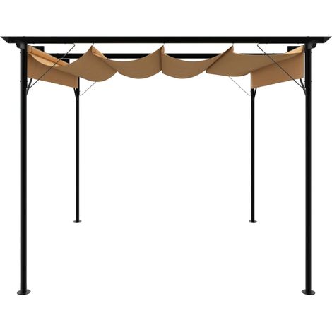 Maison Exclusive - Pergola con Tetto Retrattile Talpa 3x3m in Acciaio 180 g/m²