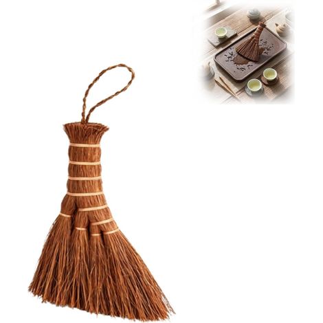 Broom Whisk, Mini Household Cleaning Broom, Tea Tray Tea Service Brush Small Hand Broom Outdoor Sweeper for Indoor Sweeping (1/5)