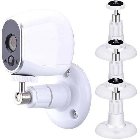 3-teilige Outdoor-Kamerahalterung, verstellbare Kamerahalterung, kompatibel mit Ring Indoor Cam/Ring Stick Up/Arlo Pro/Arlo Ultra, 360° verstellbare Kamerahalterungen (1/5)