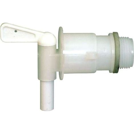 Robinet vanne on off de réservoir lave main filetage 3/4 avec joint bidon clapet vidange (1/3)