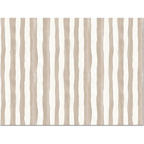 CRÉDENCE CUISINE Minimaliste - Rayures - Beige 70x55 cm (1/5)