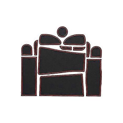 Tapis antidérapant en caoutchouc pour porte de portière Prius 30 XW30 ZVW30 2010-2015 - Accessoires et autocollants rouges (1/5)