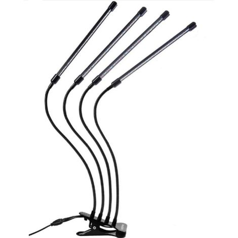 Lampe de croissance pour plantes d'intérieur, lampe LED à spectre complet, pince de bureau réglable pour une lumière uniforme, favorise la croissance et protège les yeux-AquaForge (1/5)