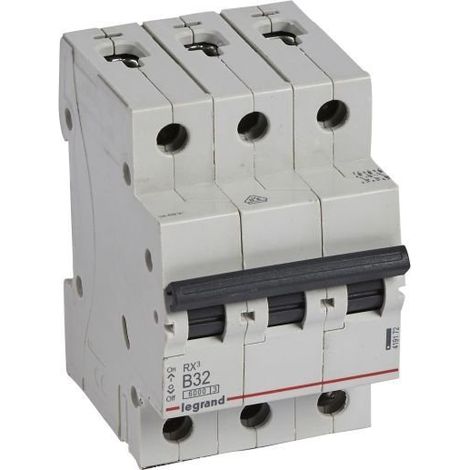 LEGRAND 419172 RX3 DISJONCTEUR TRIPOLAIRE TYPE B 3P 6 KA 3 M