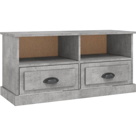 Mobile TV multimediale scaffale per televisione televisore buffet sala da pranzo soggiorno camera da letto 93 x 35,5 x 45 cm pannelli compositi grigio 020026364