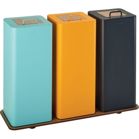 Poubelle de tri sélectif Solstice Signature - 60l - anthracite mat - RAL 7016
